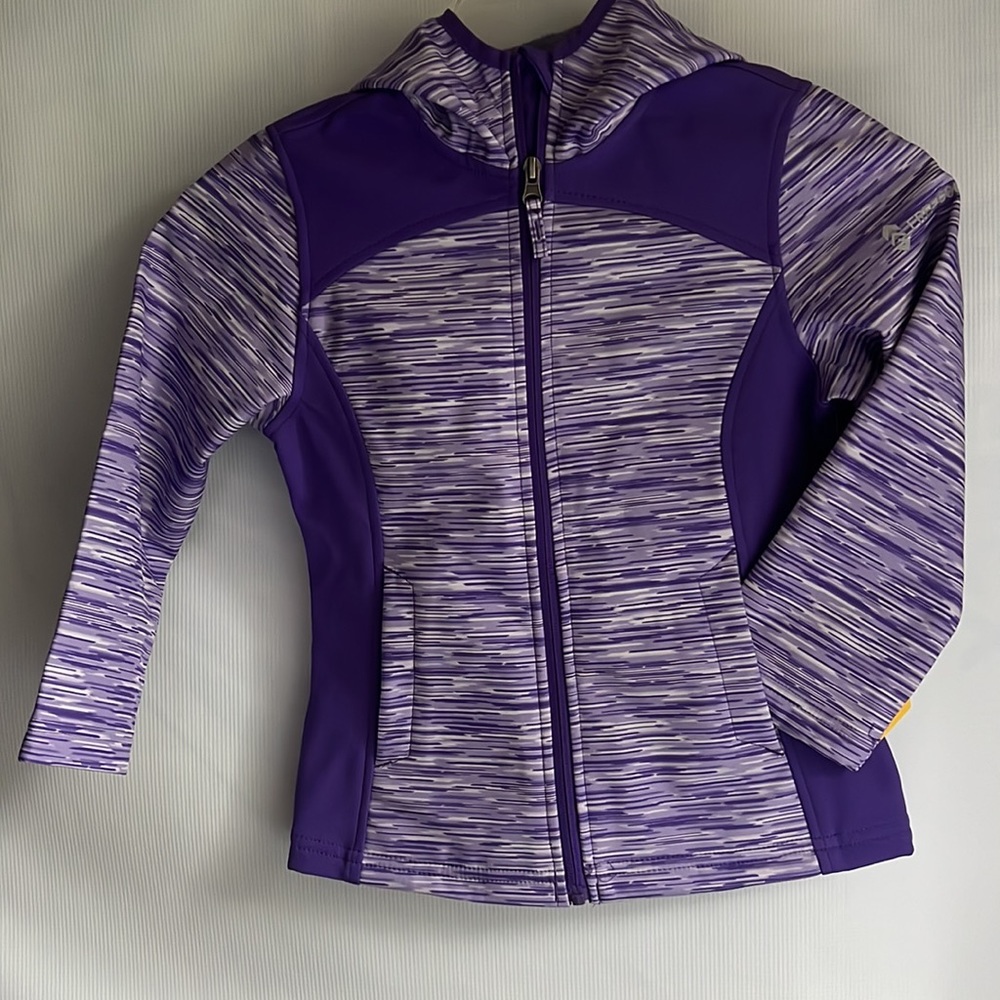 Free Country Girls Jacket Softshell Purple Space Dye 5/6 - Picture 16 of 16